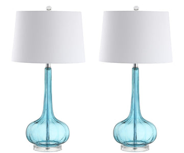 Bette 28.5" Glass Teardrop LED Table Lamp - JONATHAN Y